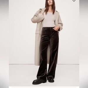 Banana Republic The Icon Classic Wide-Leg Velvet Pant